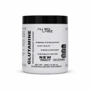 Glutamine Supplement – Muscle Recovery, Immune Support, Gut Health | 300g (60 Servings)